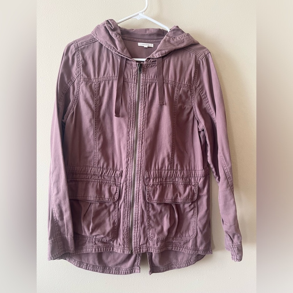 Maurices Mauve Utility Jacket with Hood